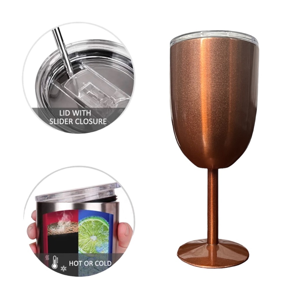 ❗️20% OFF❗️✨NEW✨Insulated Wine Glass Tumbler in Rose Gold